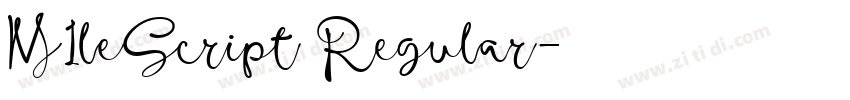 M1leScript Regular字体转换 M1leScript Regular字体转换